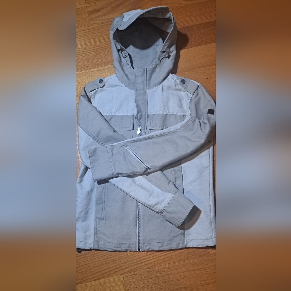 Calvin Klein Jacket Mens Jeans Utility Cargo Jacket Hoodie - Medium